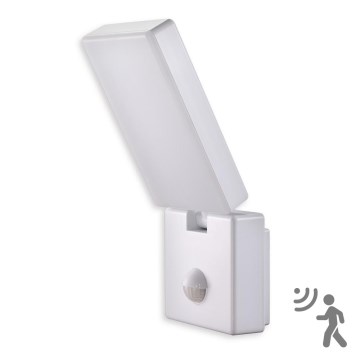 Top ljus Faro B PIR - LED Strålkastare med sensor FARO LED/15W/230V IP65 vit
