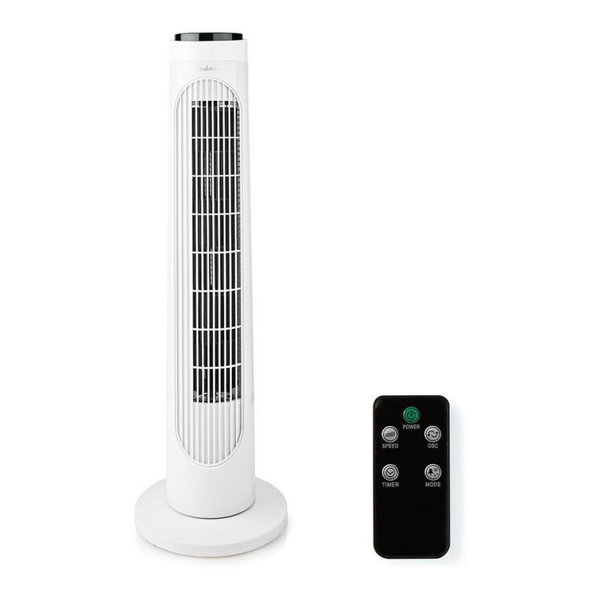 Tornfläkt 50W/230V vit + Fjärrstyrd