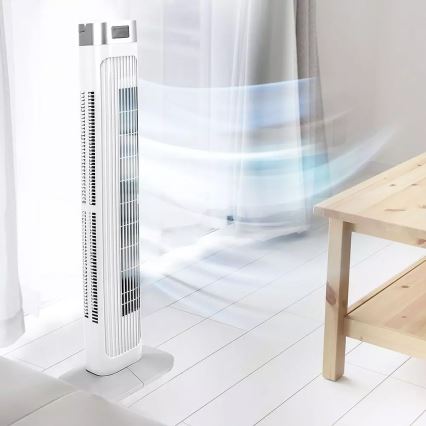 Tornfläkt med temperaturindikator och Fjärrkontroll  55W/230V
