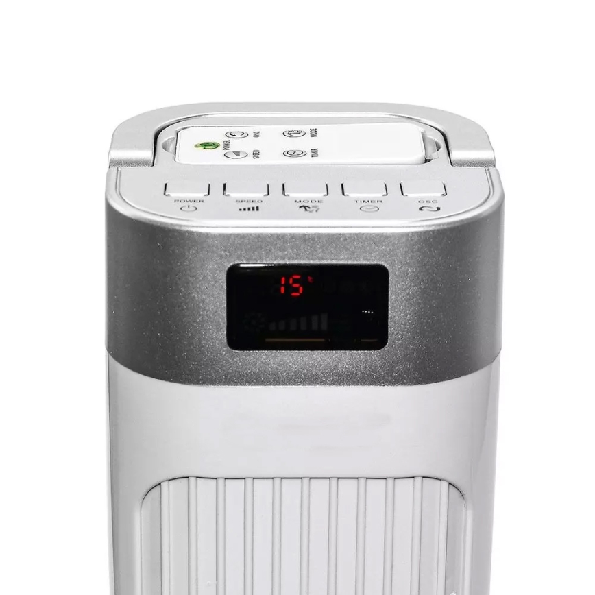 Tornfläkt med temperaturindikator och Fjärrkontroll  55W/230V