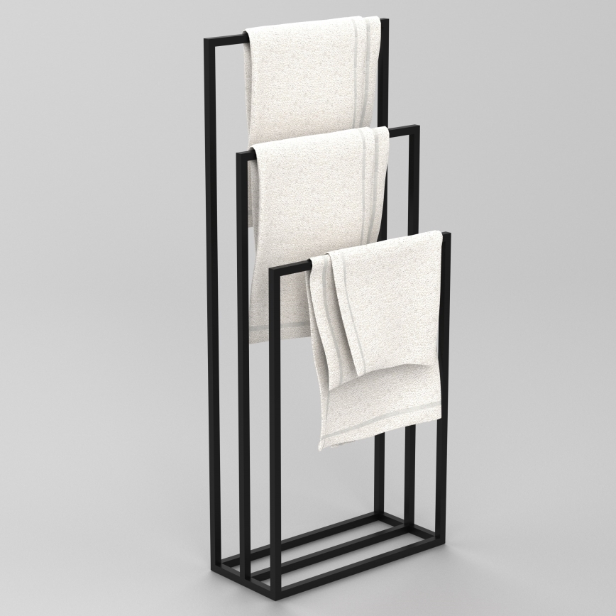 Towel holder 105x45 cm svart