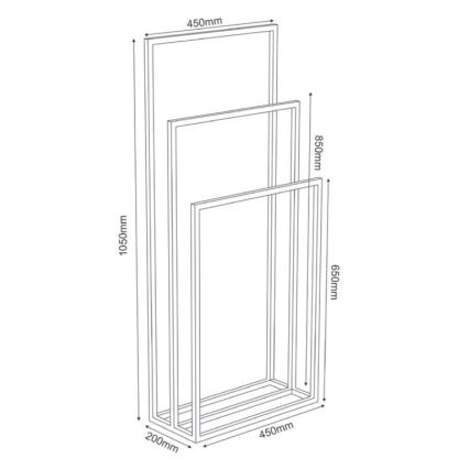 Towel holder 105x45 cm vit