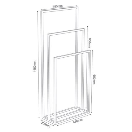 Towel holder 105x45 cm vit