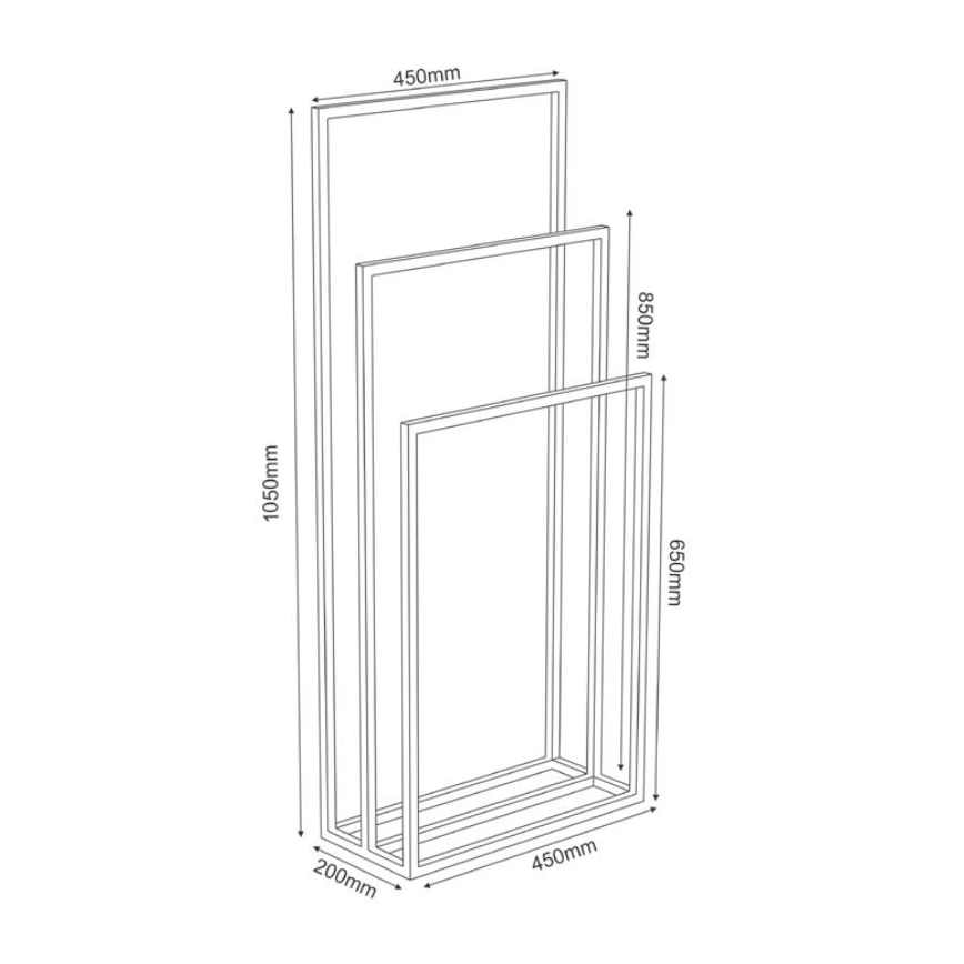 Towel holder 105x45 cm vit