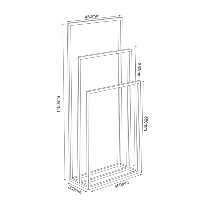 Towel holder 105x45 cm vit