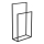 Towel holder 85x45 cm svart