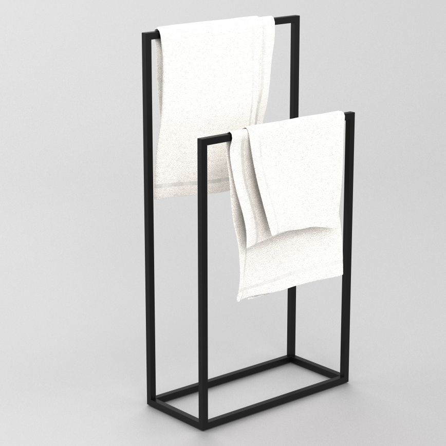 Towel holder 85x45 cm svart