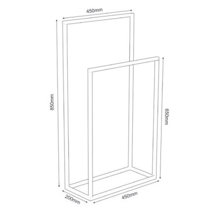 Towel holder 85x45 cm vit