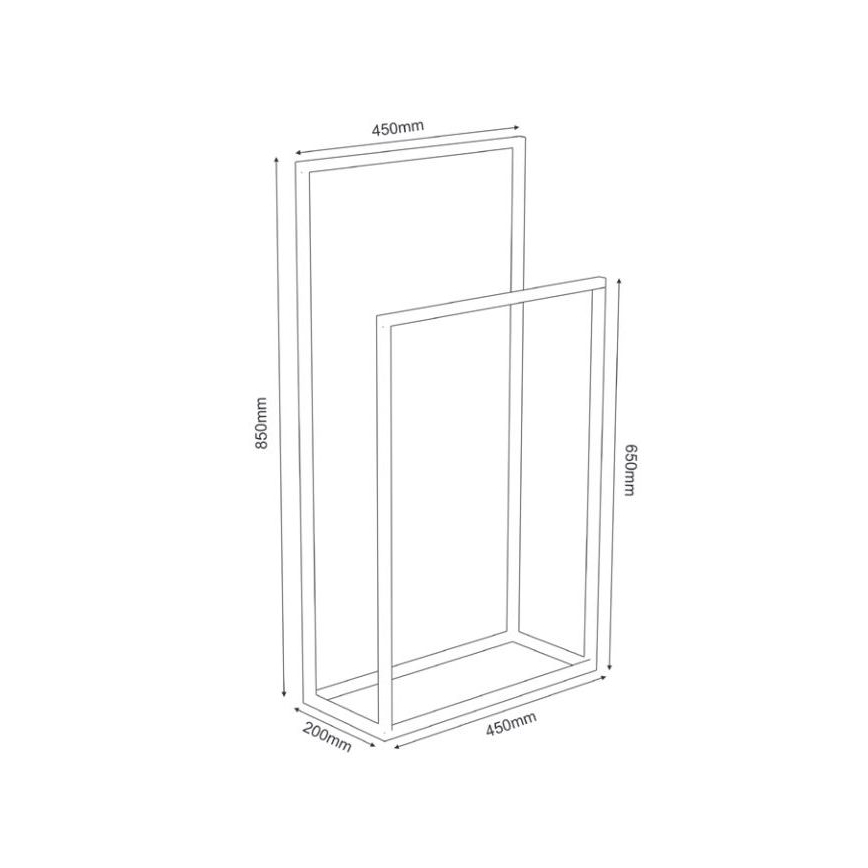 Towel holder 85x45 cm vit