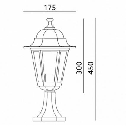 Trädgårdslampa 1xE27/60W/230V IP44