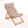 Trädgårdsliggstol beige/bok