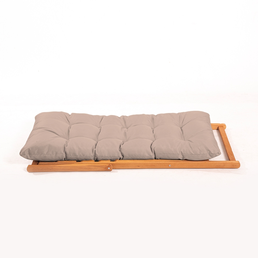 Trädgårdsliggstol beige/bok