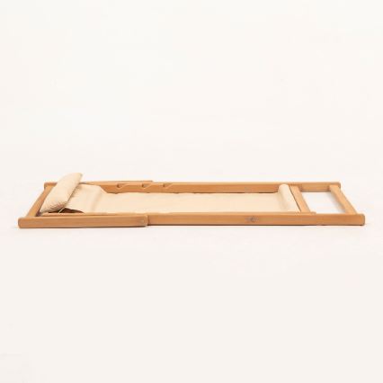 Trädgårdsliggstol beige/hassel