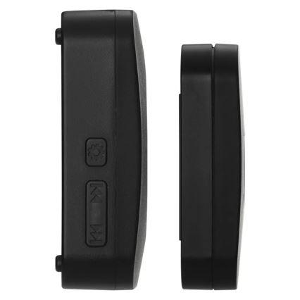 Trådlös batteridriven ringklocka 3xAAA IP56 svart