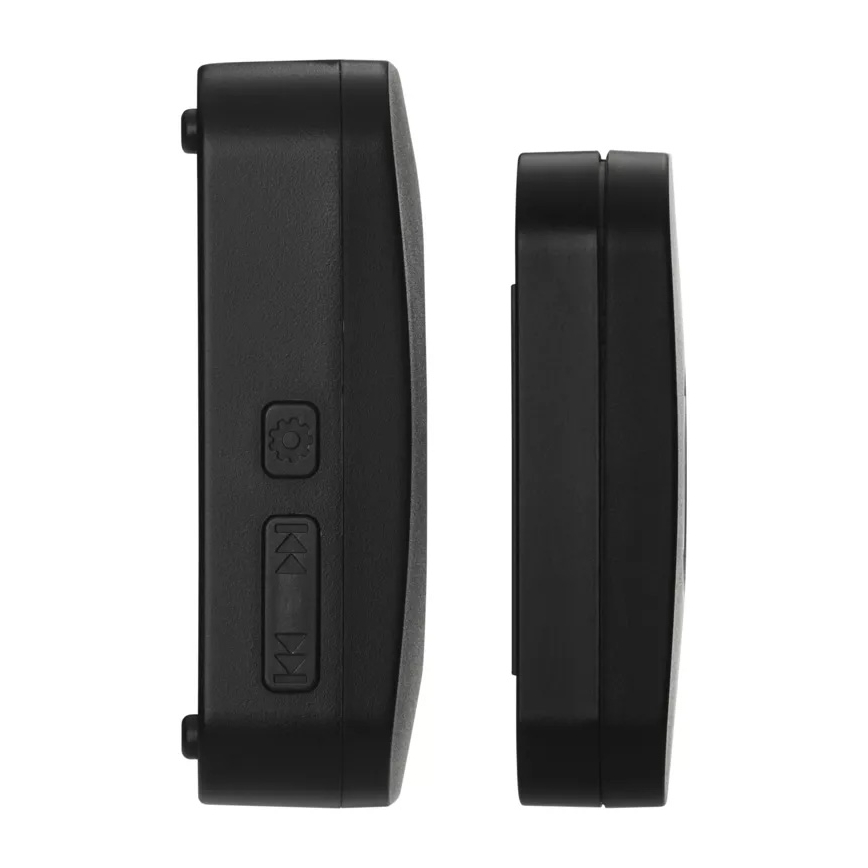 Trådlös batteridriven ringklocka 3xAAA IP56 svart