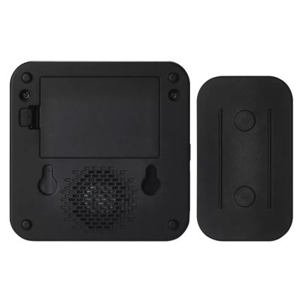 Trådlös batteridriven ringklocka 3xAAA IP56 svart