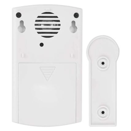 Trådlös dörrklocka 3xAA IP44 vit/silver