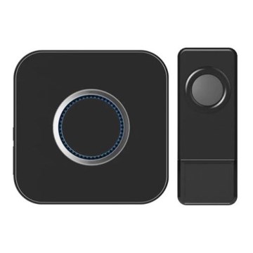 Trådlös dörrklocka 3xAAA IP55 svart