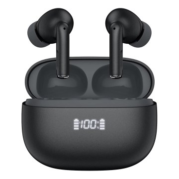 Trådlös earphones med ANC+ENC 300 mAh + 2x 40 mAh svart