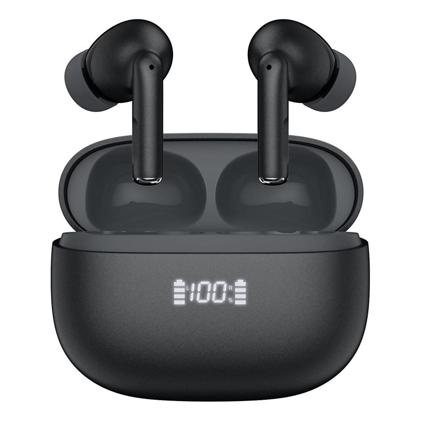 Trådlös earphones med ANC+ENC 300mAh svart
