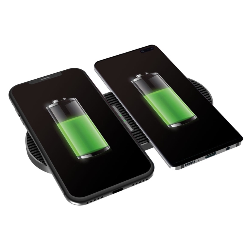 Trådlös laddare  2x10W USB-C