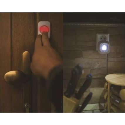 Trådlös ringklocka för vägguttag 230V IP44 grå