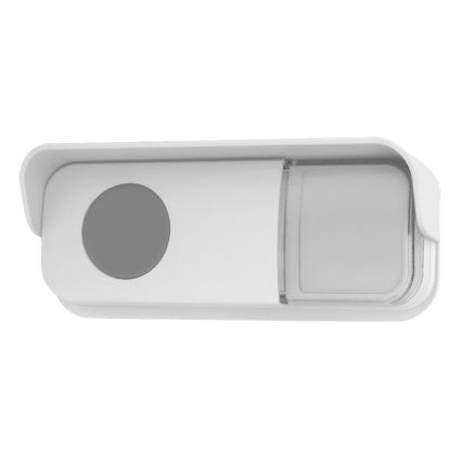Trådlös vägguttagsringklocka 230V + 2x knappar IP56 vit