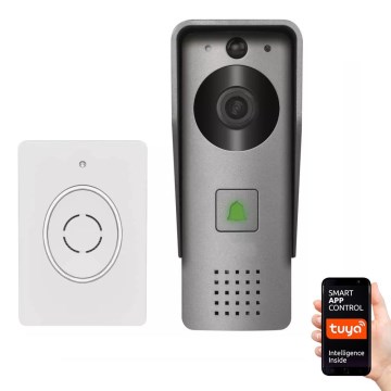 Trådlös videodörrklocka med rörelsedetektor GoSmart 12V 3xAA IP44 Wi-Fi Tuya