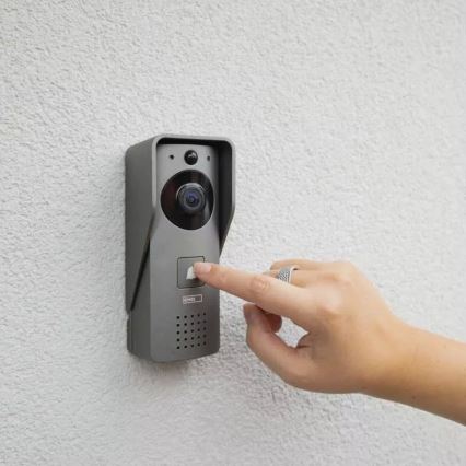 Trådlös videodörrklocka med rörelsedetektor GoSmart 12V 3xAA IP44 Wi-Fi Tuya