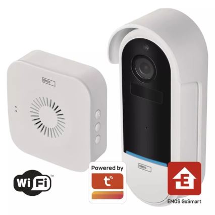 Trådlös videodörrklocka med rörelsedetektor GoSmart 5V 3xAA IP65 Wi-Fi Tuya