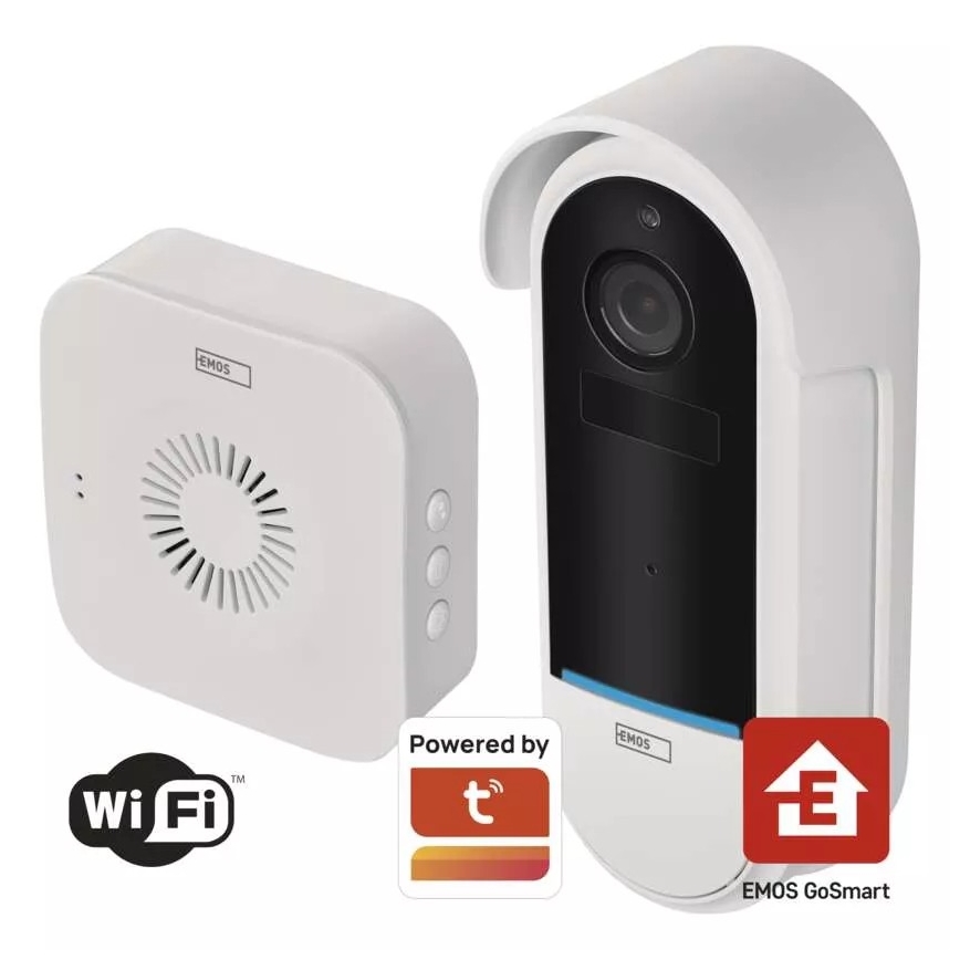 Trådlös videodörrklocka med rörelsedetektor GoSmart 5V 3xAA IP65 Wi-Fi Tuya