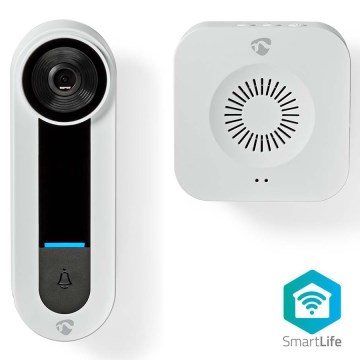 Trådlös videodörrklocka med sensor Full HD 1536p Wi-Fi IP65