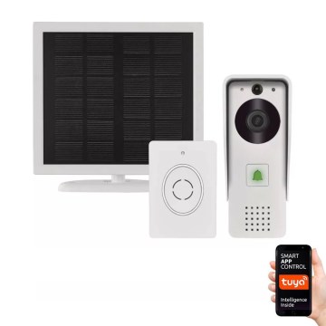 Trådlös videodörrklocka med solcellspanel GoSmart 4400 mAh 3xAA IP44 Wi-Fi Tuya