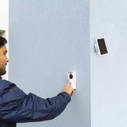 Trådlös videodörrklocka med solcellspanel GoSmart 4400 mAh 3xAA IP44 Wi-Fi Tuya