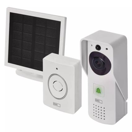 Trådlös videodörrklocka med solcellspanel GoSmart 4400 mAh 3xAA IP44 Wi-Fi Tuya