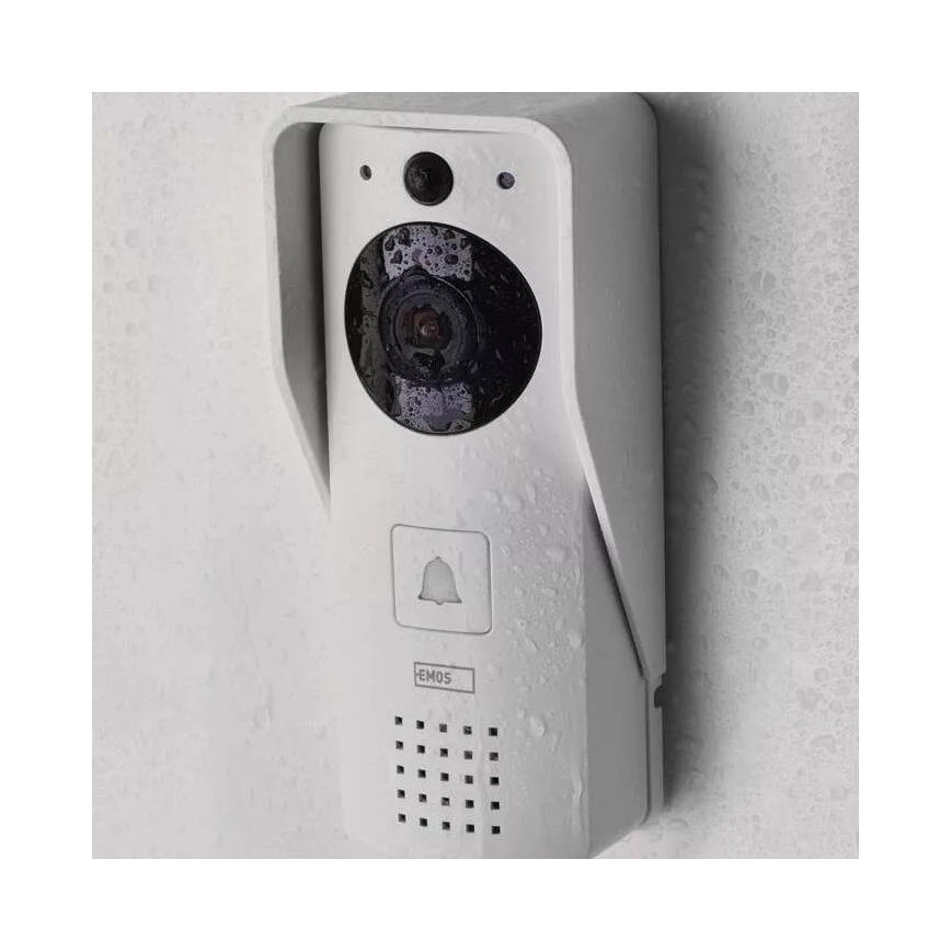 Trådlös videodörrklocka med solpanel GoSmart 4400 mAh 3xAA IP44 Wi-Fi Tuya