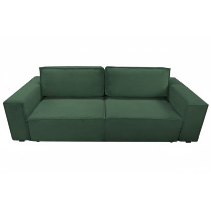 Tresitsig bäddsoffa med förvaring RONDA, grön