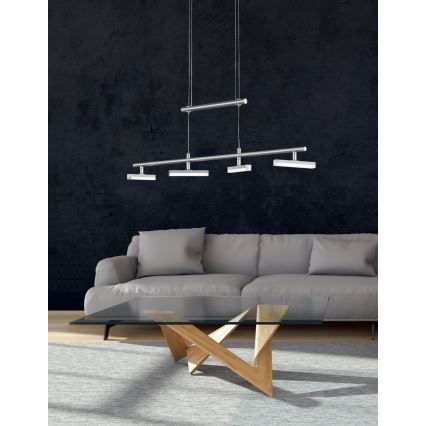 Trio - Dimbar LED-lampakrona med snöre OPIUM 4xLED/4,5W/230V