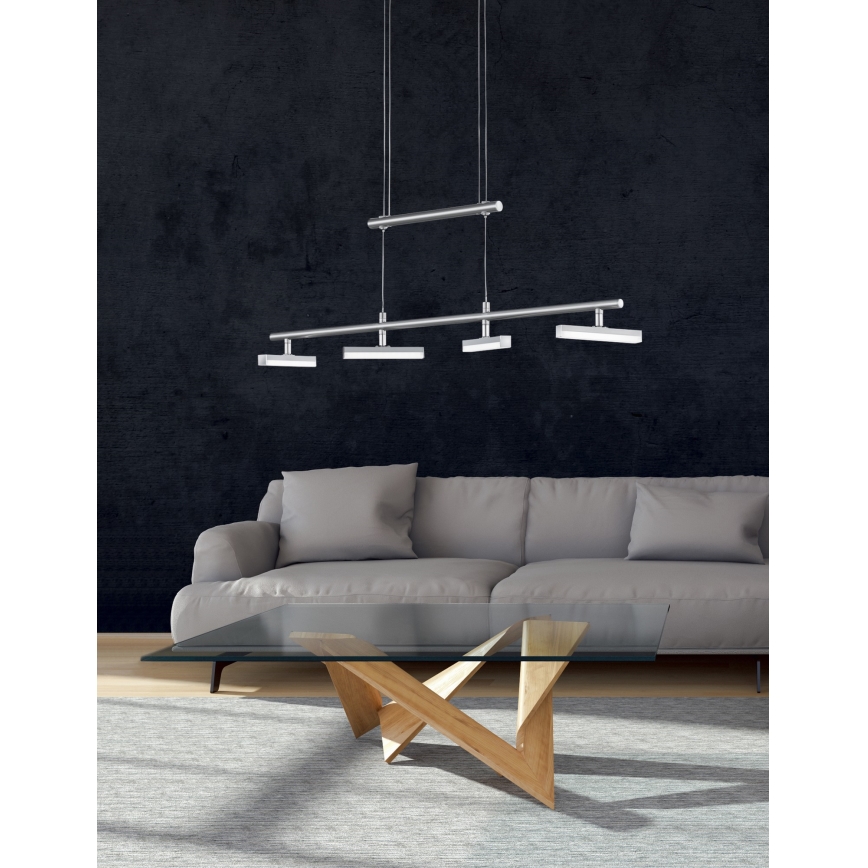 Trio - Dimbar LED-lampakrona med snöre OPIUM 4xLED/4,5W/230V