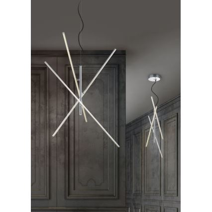 Trio - LED Dimbar ljuskrona med upphängning TIRIAC 3xLED/8,5W/230V