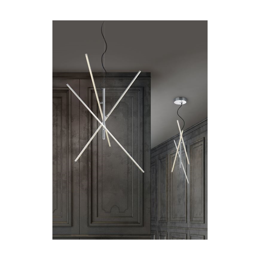 Trio - LED Dimbar ljuskrona med upphängning TIRIAC 3xLED/8,5W/230V
