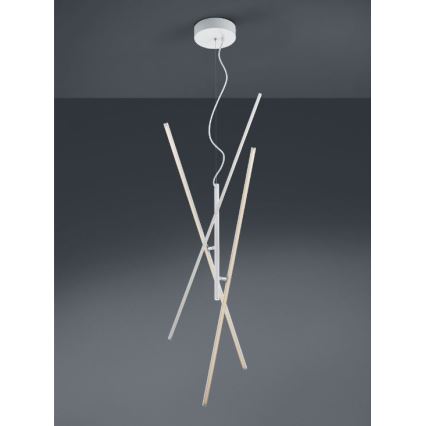 Trio - LED Dimbar ljuskrona med upphängning TIRIAC 3xLED/8,5W/230V vit
