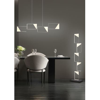 Trio - LED Dimbar ljuskrona med upphängningsrem CAFU 4xLED/7W/230V
