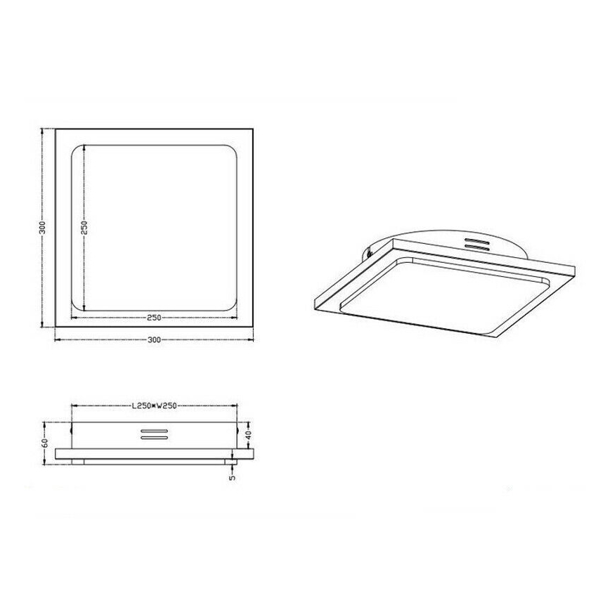 TRIO - LED Dimbar Takbelysning DENVER 1xLED/20W/230V patina