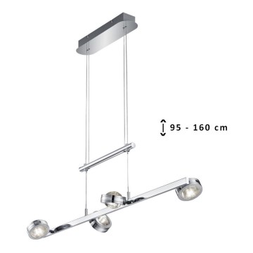 TRIO - LED Ljuskrona med snöre LENTIL 8xLED/2,3W/230V