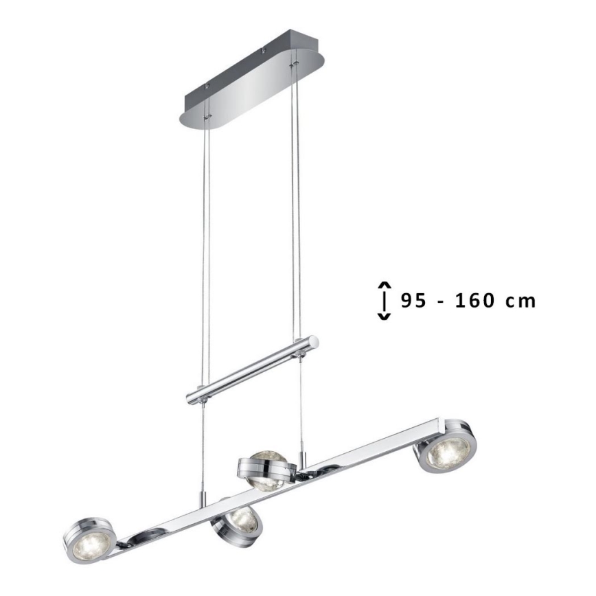 TRIO - LED Ljuskrona med snöre LENTIL 8xLED/2,3W/230V