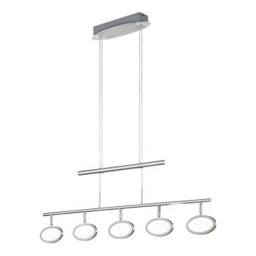Trio - LED ljuskrona med upphängningsrem DUELLANT 5xLED/4,3W/230V