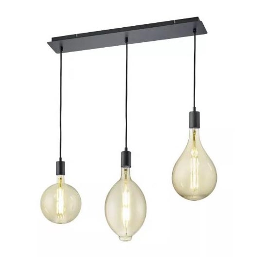 Trio - LED ljusreglerad ljuskrona på snöre GINSTER 3xE27/8W/230V