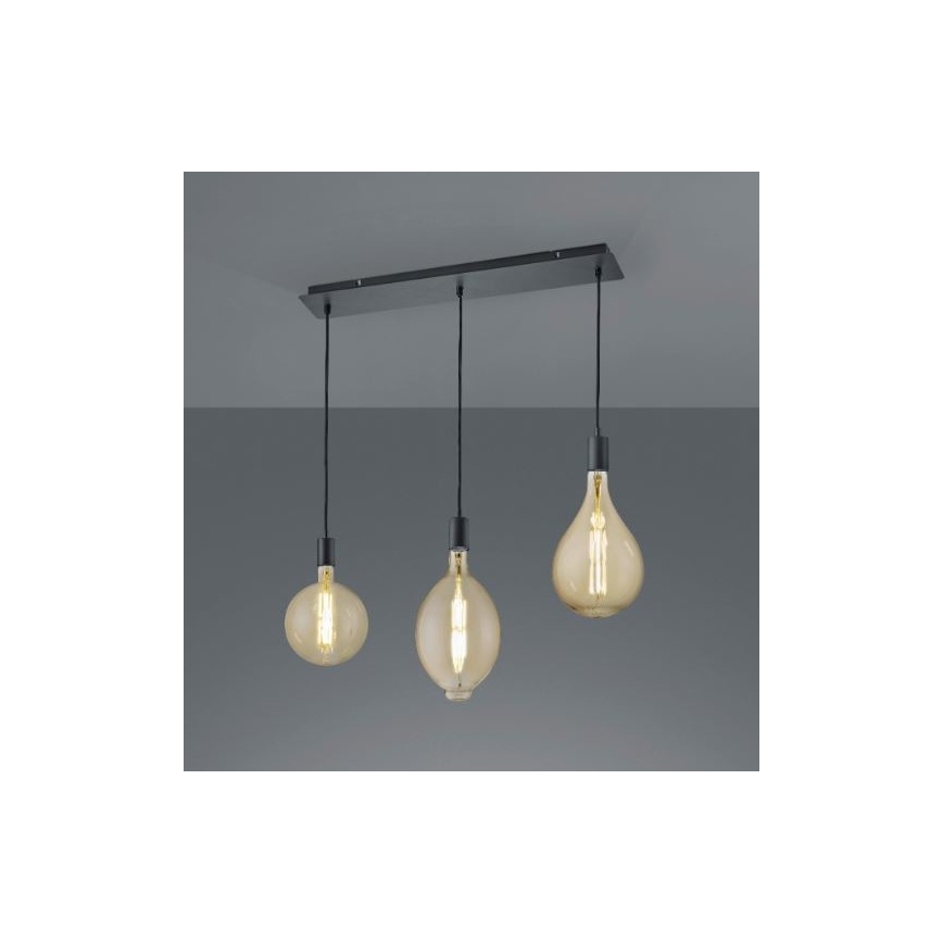 Trio - LED ljusreglerad ljuskrona på snöre GINSTER 3xE27/8W/230V