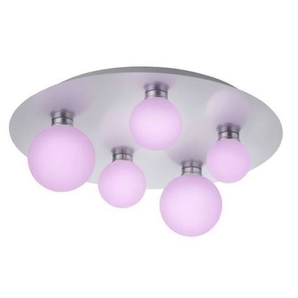 Trio - LEDRGB ljusreglerad taklampa  DICAPO 5xLED/3W/230V 3000-5000K + fjärrkontroll